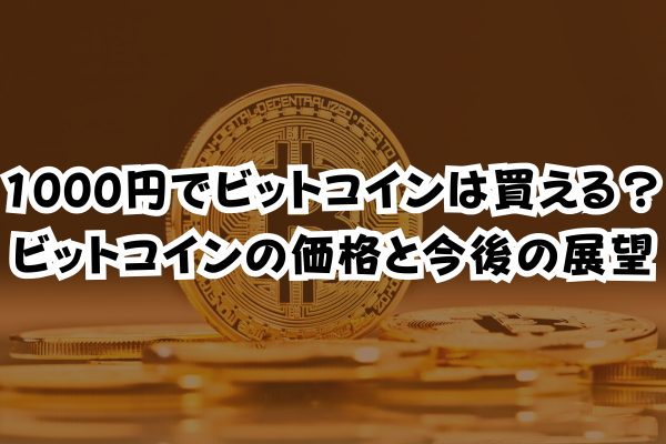 1000円でビットコインは買える？ビットコインの価格と今後の展望のイメージ画像