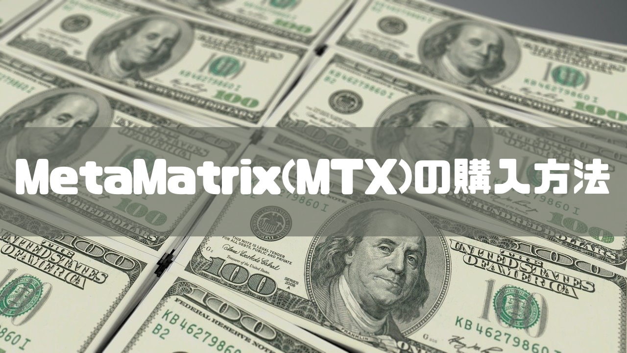 MetaMatrix(MTX)の購入方法のイメージ画像