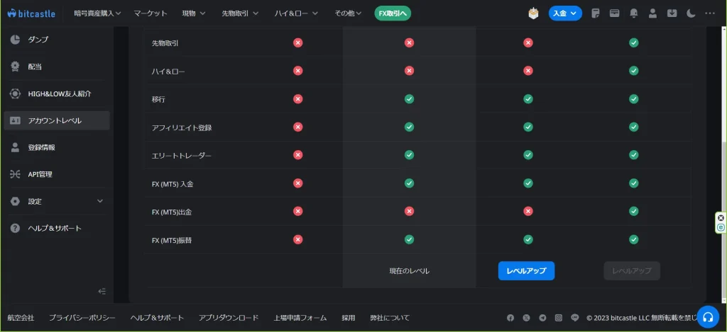 bitcaslteの本人確認手順①