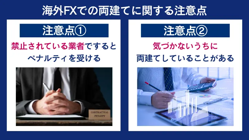 海外fxの両建てに関する注意点