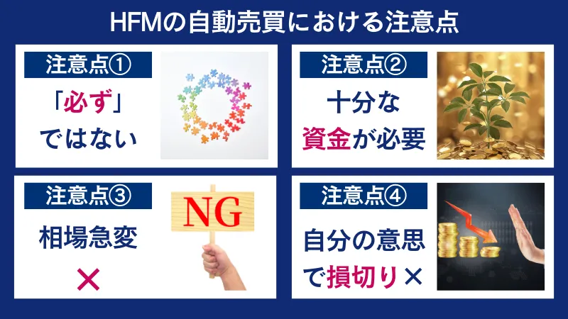 HFMの自動売買における注意点