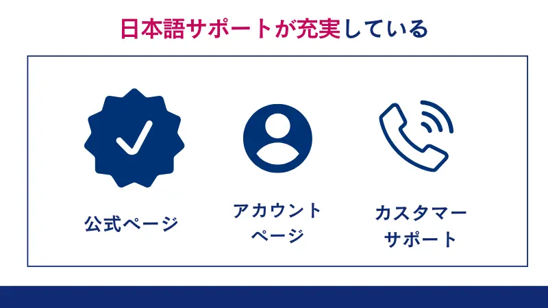 BigBossは充実した日本語サポートがある