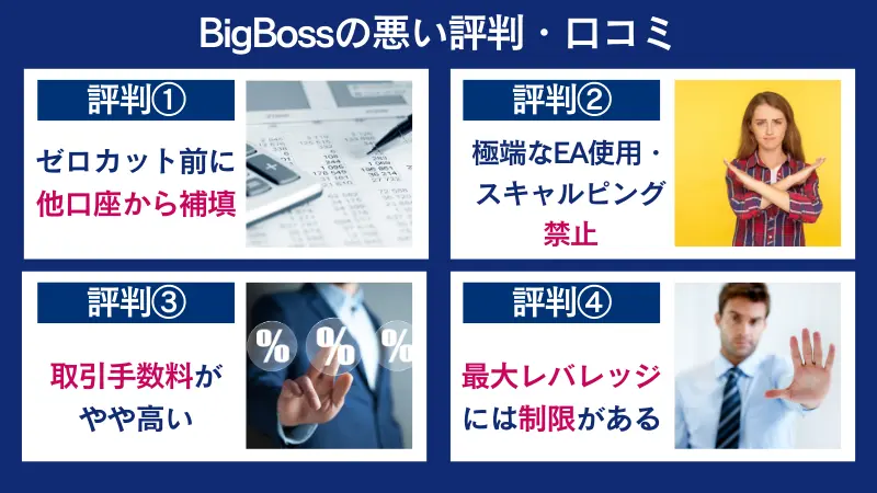 BigBossの悪い評判・口コミ