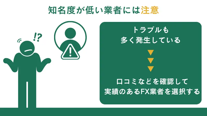 知名度が低い業者に注意