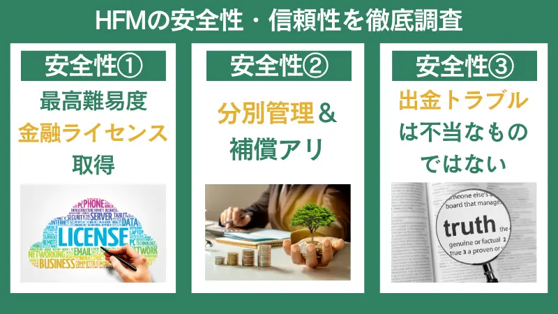 HFMの安全性・信頼性を3つの観点から徹底調査