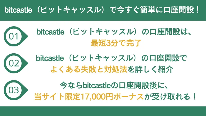bitcastleFX（ビットキャッスルFX）で今すぐ簡単に口座開設！